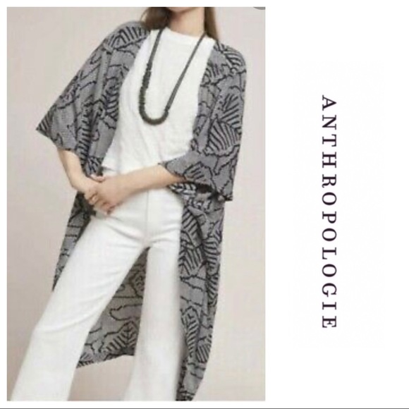 Anthropologie Abstract Print Kimono